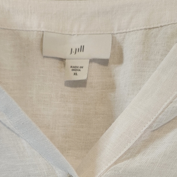 J. Jill Linen Viscose Blue Stripe Breezy Tunic Size XL NWOT - Picture 5 of 10